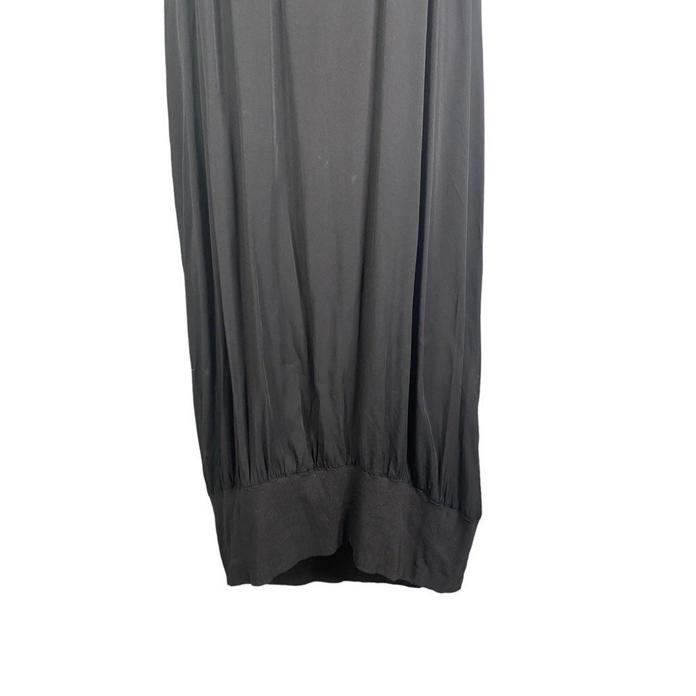 Lumiere Womens Cocoon Dress Black Stretch Midi Scoop Neck Sleeveless Artsy M New - Picture 4 of 11